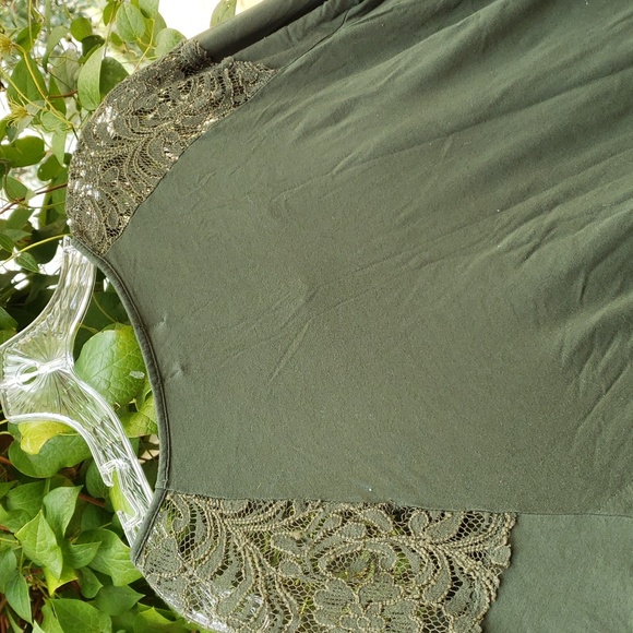 OLD NAVY Dark Green Lace TOP SZ. LG. NWOT - Picture 8 of 10